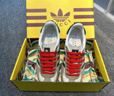 adidas gazelle silver green womens Gucci x Adidas Gazelle Sneakers – Irene Buffa main image 0