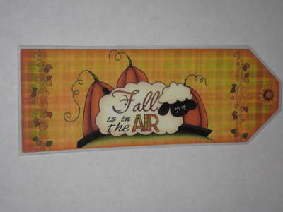 PRIMITIVE FALL IS IN THE AIR SHEEP LAMINATED BOOKMARK - FALL SHEEP