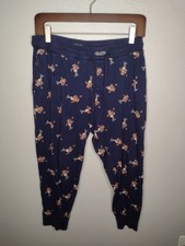 Polo Ralph Lauren Men  s Bear Pajama Pants XL Navy Faded Football Lounge Q