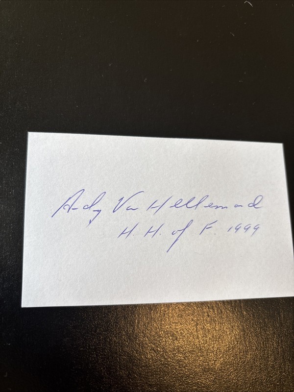 Andy Van Hellemond, HHOF 1999, NHL Referee, HOCKEY INDEX CARD