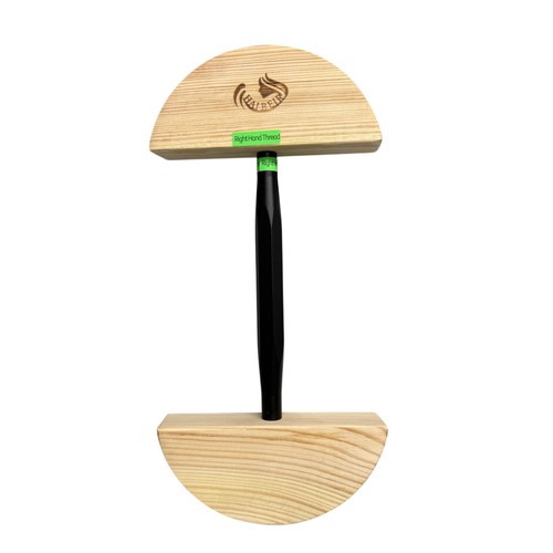 HAIBEIR Wood Steel Smoother Tool Right Hand Thread Double Ended Beige Black