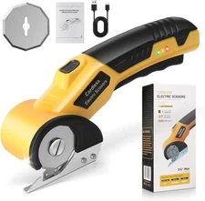 Tijeras Eléctricas 4V para Cortar Cartón, Tela, Cuero y Plástico
