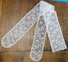 Antique lace, pair of Brussels beards, fine bobbin lace - 18th century