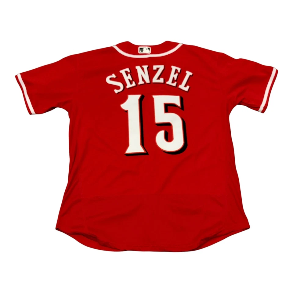 Authentic Majestic Cincinnati Reds Red Stockings 1869 Nick Senzel AFL Jersey 48 - Image 2 of 2