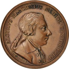 [#412980] Italy, Medal, Aloisio Marchesius, Milan, Arts & Culture, 1785, AU, Bro