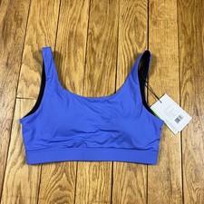NEW Knix KT Double Scoop Bikini Top Wave Pool Blue NWT Size S