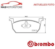 SATZ BREMSBELÄGE BREMSKLÖTZE VORNE BREMBO P 85 167 P FÜR SKODA KAMIQ,SCALA