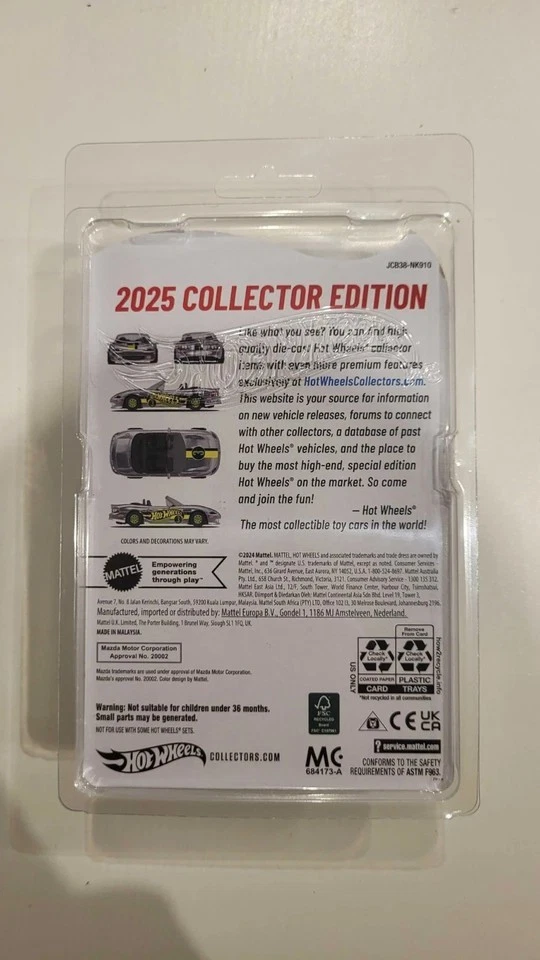 Hot Wheels Collectors Zamac Edition 2025 - 2004 Mazda Miata Mazdaspeed Mail In . — 第 3/3 张图片