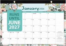 2026 Desk Calendar, Monthly Desk Pad Calendar, Jan 2026 - Jun 2027, Large Size 1