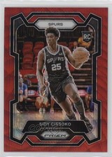 2023-24 Panini Prizm Ruby Wave Prizm Sidy Cissoko #173 0y59