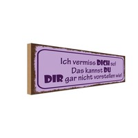 Holzschild 10X27 Cm Vermiss Dich So Nicht Vorstellen Spruch Zitat Deko Geschenk