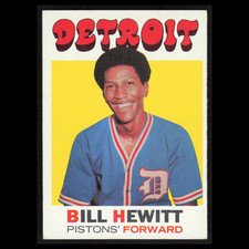 Bill Hewitt #23 1971 Topps Detroit Pistons Basketball Card NBA NM
