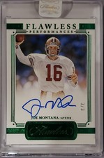 JOE MONTANA AUTO 2021 Panini Flawless Performances EMERALD /3 HOF 49ERS Sealed