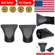 Pack of 2 Professional Hair Dryer Nozzles - Fast Drying & Lightweight Design