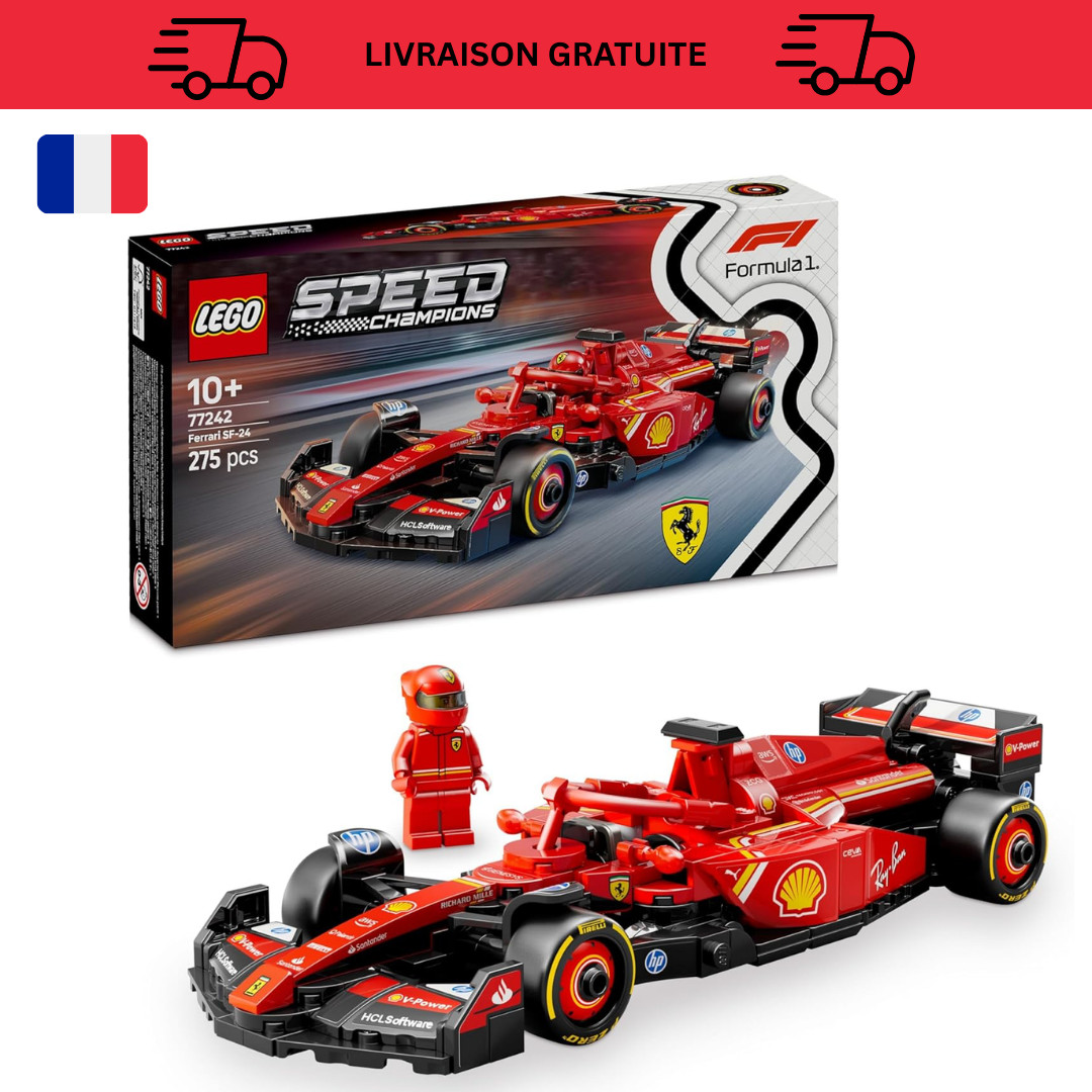 Voiture F1 Ferrari SF-24 LEGO Speed Champions 77242 jeu de construction de voiture de course