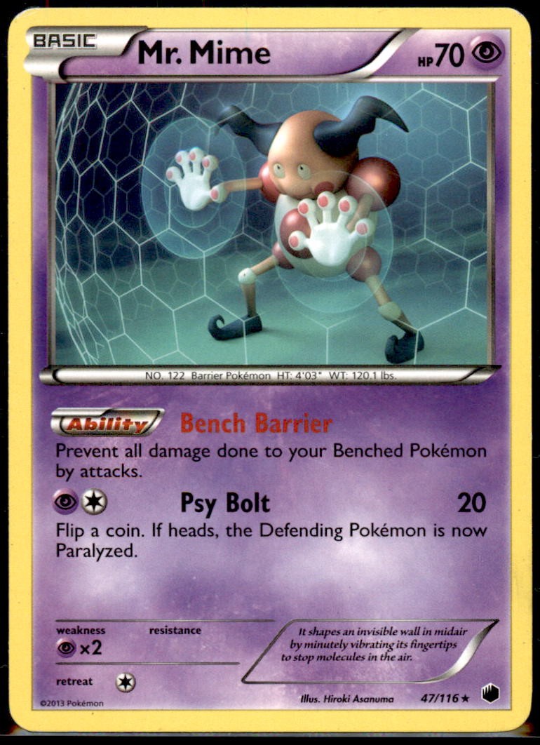 PokemonTCG - Mr. Mime Rare Plasma Freeze 47/116 LP