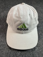 Vintage Adidas Trefoil Classic Logo White Hat Snapback Cap Adjustable Logo Back