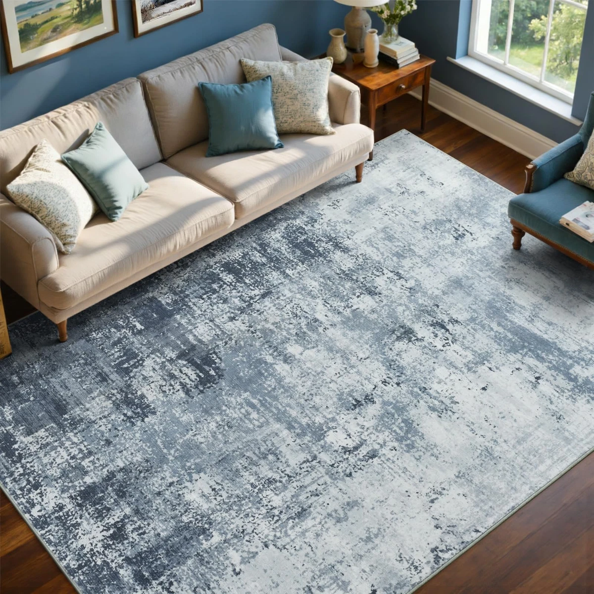 Living Room Blue English Area Rugs for sale | eBay