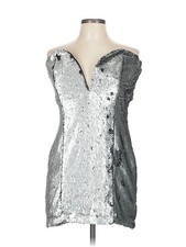 Nasty Gal Inc. Women Silver Cocktail Dress L