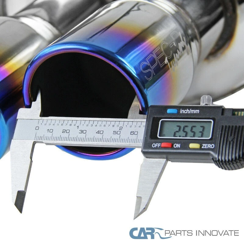 Fits 2008-2014 Subaru Impreza WRX STI S/S Catback Exhaust System Quad Burnt Tip - Image 3 of 4