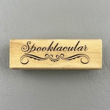 Craft Smart 1 x3 Spooktacular Halloween Wood Mounted Rubber Stamp 276870