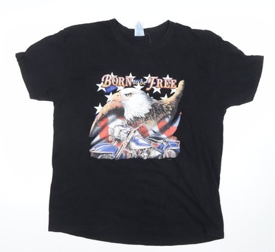 Schwarzes T-Shirt Herren UK Größe XL JHK