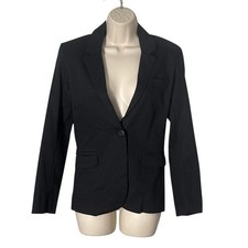 Alexis Black One Button Classic Blazer Suit Jacket Size XS