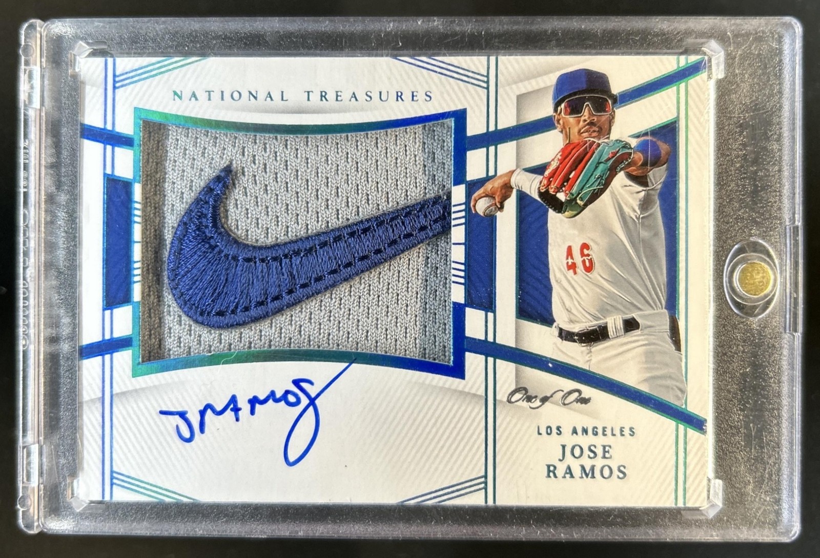 2023 Panini National Treasures Jose Ramos Nike Patch Platinum Auto #1/1 Dodgers