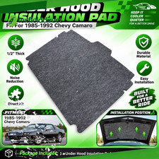 Under Hood Insulation Pad 12 Thick Fits 1985-1992 Chevy Camaro Iroc-z Rs Z28