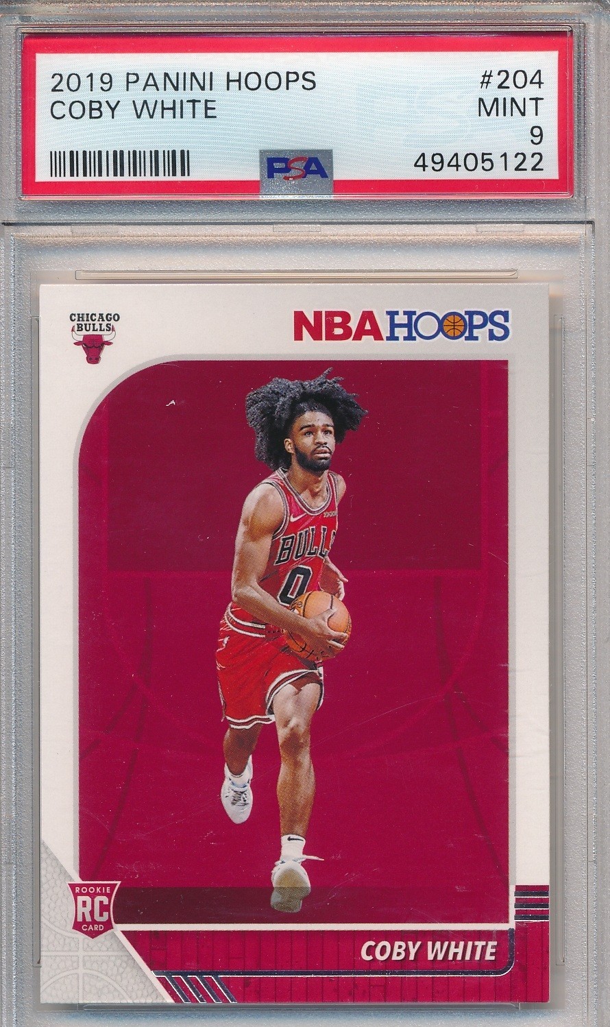 2019 Panini Hoops (RC) Coby White #204 PSA 9 Mint