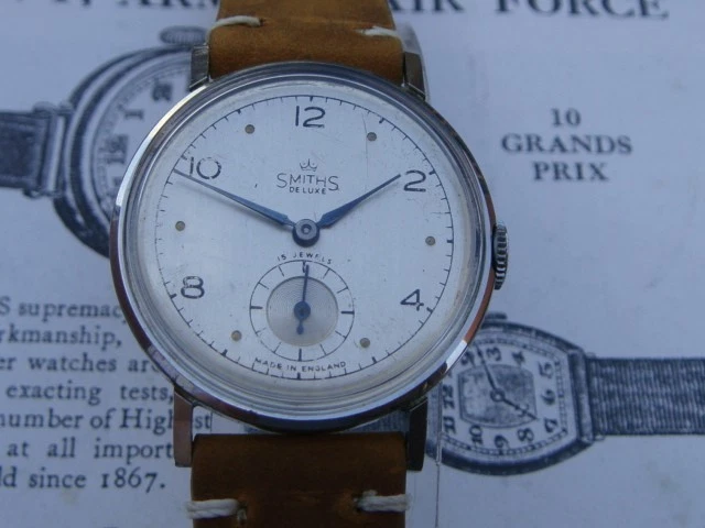 Smiths rare spec vintage mens mans GB made watch 50s 60s stunning dial & SS case - Image 4 of 4