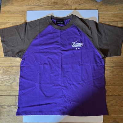 HOMME Femme Men s T Shirt Westland Ragland Brown Purple OVERSIZED Thick Soft