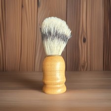 Rasierpinsel Natur Holzgriff Nylon Haar Profi Salon Werkzeug Schnurrbart