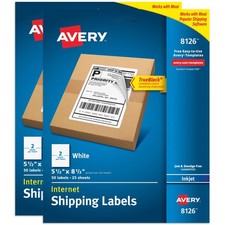 Printable Shipping Labels 5.5"x8.5" White 100 Blank Mailing Stickers 2-Pack