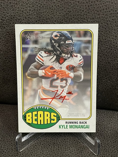 🔥Kyle Monangai 2026 Topps Heritage Football Real One On Card Red Ink Auto #/76