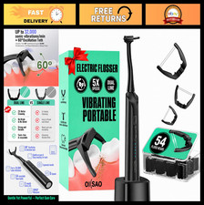 Electric Dual-Line Flosser, 54 Refill Heads, 5 Modes, Portable  Rechargeable fo