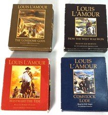 Lot 4 Audiobooks Louis L'Amour Unabridged Westerns Total 37 Audio CDs  46 hrs 