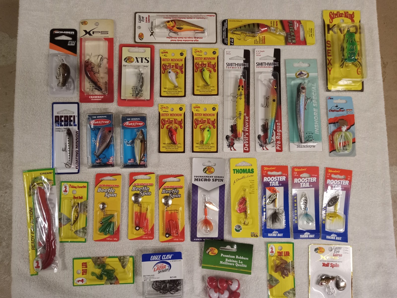 Fishing Lure Lot 32 Pieces, NEW, Strike King, Crank Baits, Rat-L-Trap, Spinners - Image 4