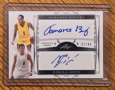 Jamaree Bouyea / Nikola Jovic Dual Auto /49 Silver 2022-23 Leaf Trinity Heat RC