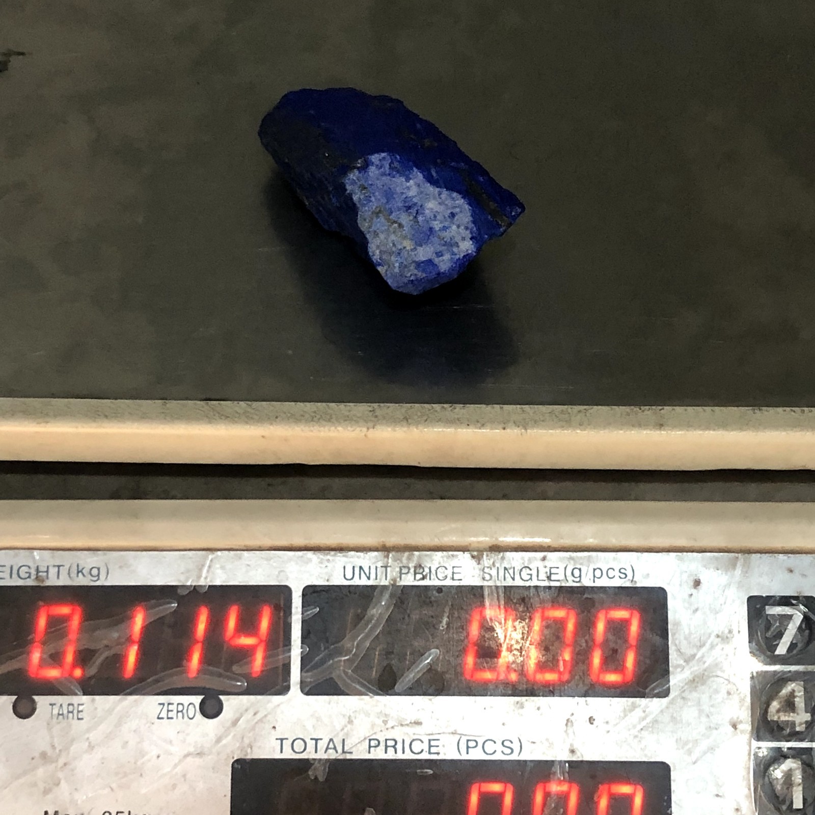 Natural A++ Madani Lapis Lazuli Raw Rough Stone w/ Pyrite 114  grams L421.....1