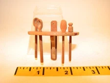 Dollhouse Miniatures Wooden Spoon Rack Artisan Kitchen 1/12