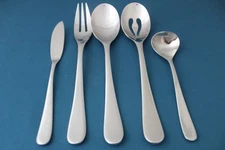 5pc Serving Tablespoon Pierced Yamazaki AQUATIQUE GLOSSY Haataja China LIGHT USE