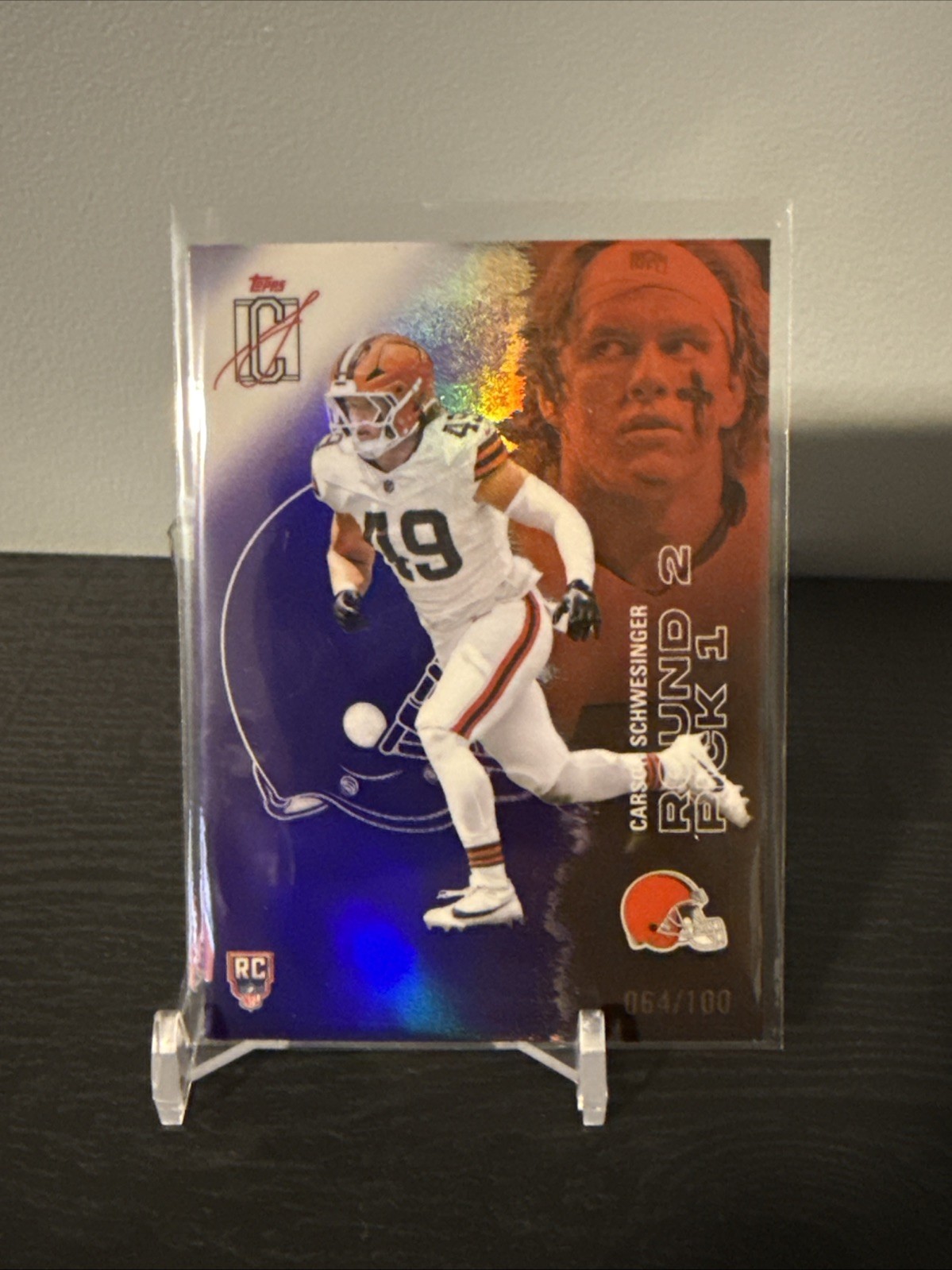 2025 Topps Signature Class Carson Schwesinger Purple Chrome Refractor /100