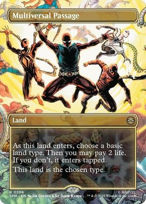 x1 Multiversal Passage - Borderless R MTG Marvel's Spider-Man M/NM, English