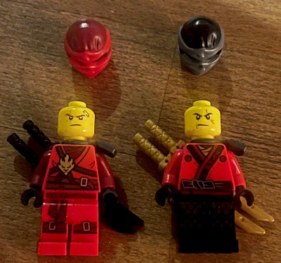 LEGO NINJAGO 2x Kai Minifigur Konvolut mit Zubehör njo391 (2014, Kunststoff)