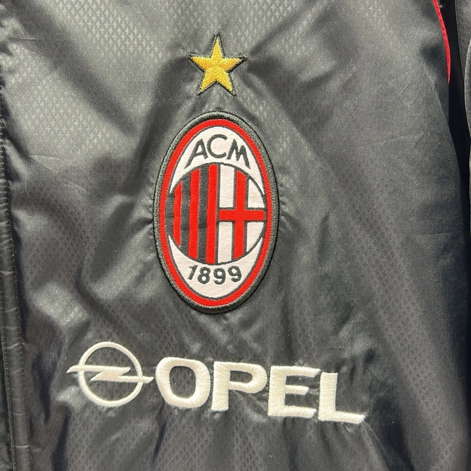 CHAQUETA ABRIGO ACOLCHADA VINTAGE ADIDAS AC MILAN 2005 PARA HOMBRE TALLA GRANDE CHAQUETA CREMALLERA COMPLETA Foto 4 de 4