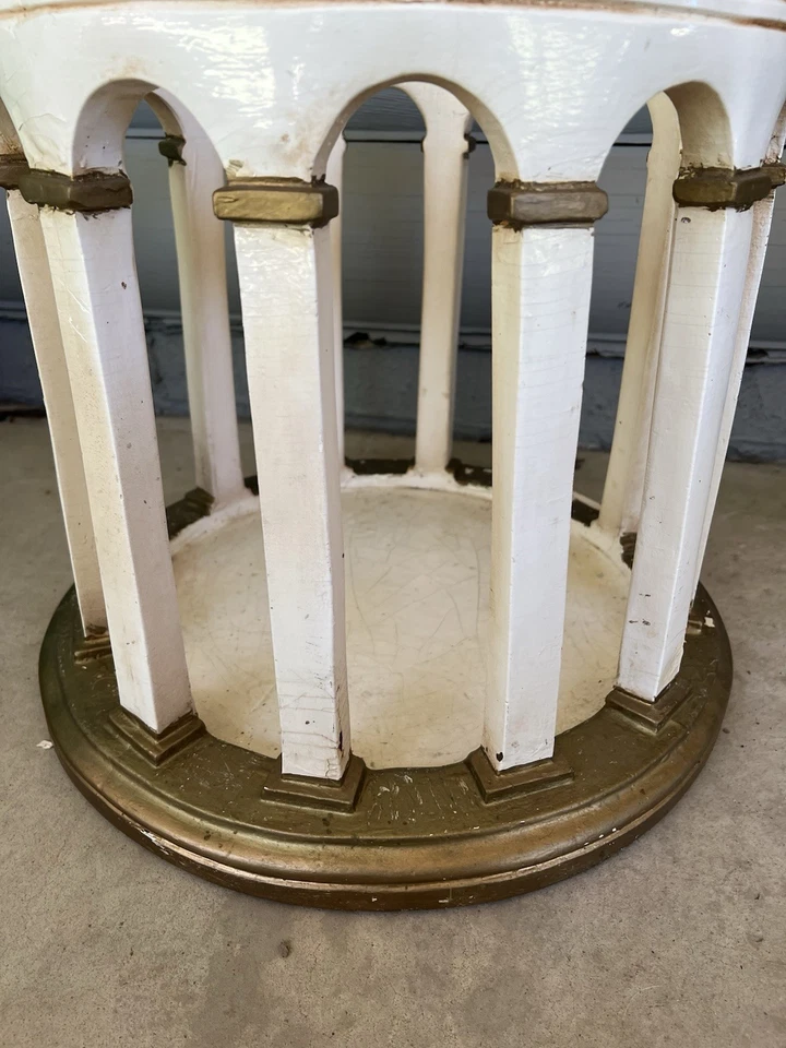 Maceta base mesa columnata vintage regencia italiana años 60 hollywood neo clásico  Foto 3 de 4
