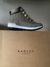 Radley London Islington Green  Ladies Quilted Hiking Boot In Khaki Size 5 BNIB