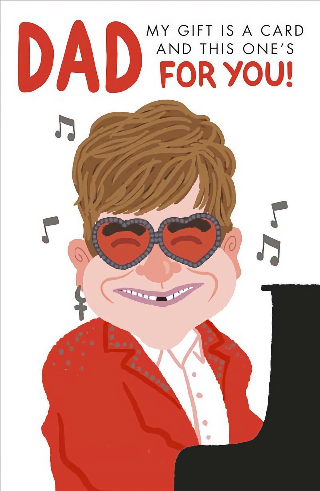 Dad Birthday Card Elton John This One's For You Male Father Funny Humour Joke