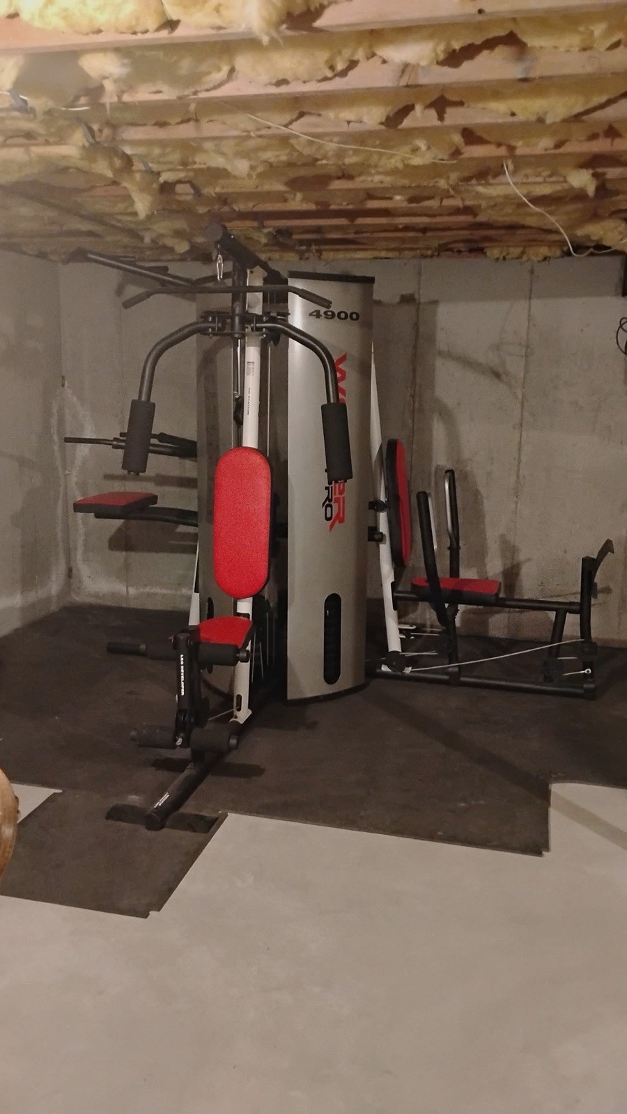 Weider Pro 4900 Multi-Station Adjustable Ergonomic Home Gym Red Black Silver